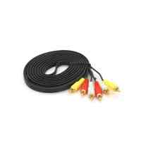 Кабель мультимедійний 3xRCA M to 3xRCA M 5.0m black Voltronic (YT-3хRCA(M)/3хRCA(M)-5.0G) Київ