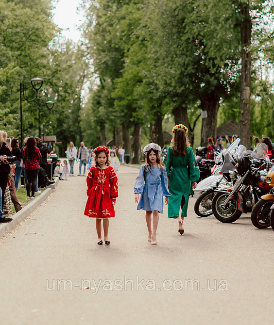 Дитяче вишите червоне плаття з колосками Кривий Ріг - фото 10