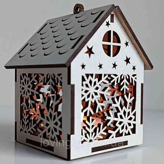 Новорічний будиночок для подарунків і декору 10 см Ірпінь