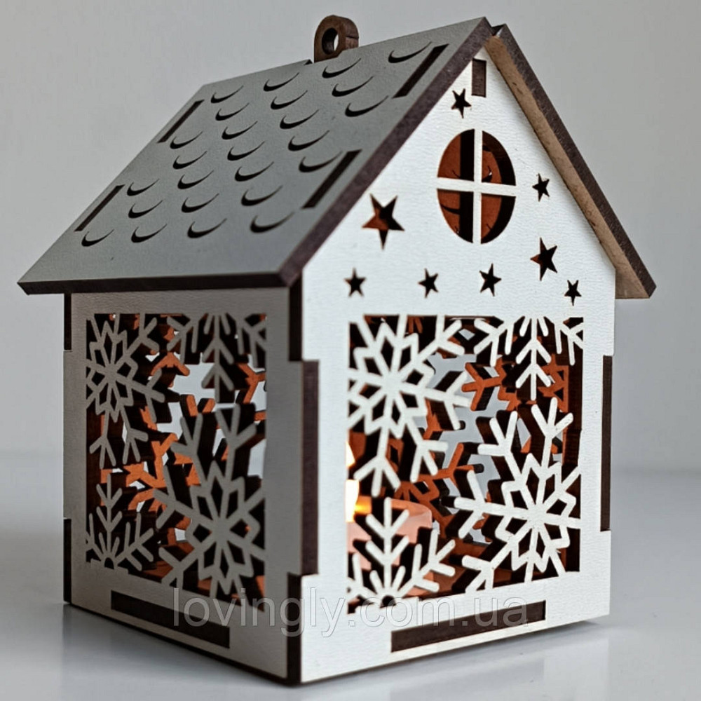 Новогодний домик для подарков и декора 10 см Ирпень - изображение 2