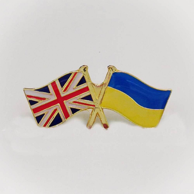 Значок Флаг Украина - Англия Киев - изображение 1
