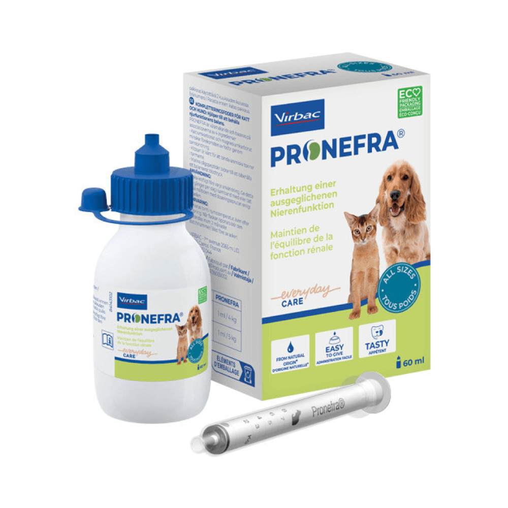 Пероральна суспензія Пронефра Pronefra 60 мл при хронічних хворобах нирок у котів і собак, Virbac Вінниця - фото 1