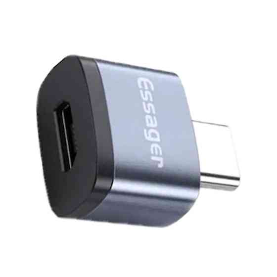 Адаптер Essager EZJMC-SRC0G Soray OTG Micro Female to Type-C Male (Сірий) Николаев