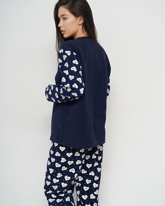 Женский теплый домашний костюм со штанами Флис - Сердечки Lady Secret 94115 XL Киев - изображение 8