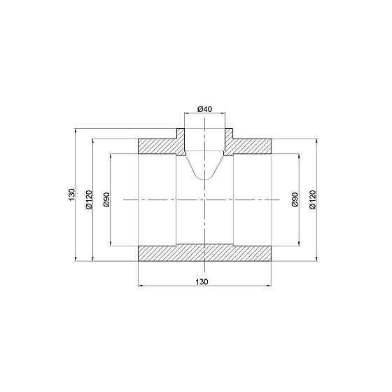 Трійник PPR Thermo Alliance 90х40х90 Київ