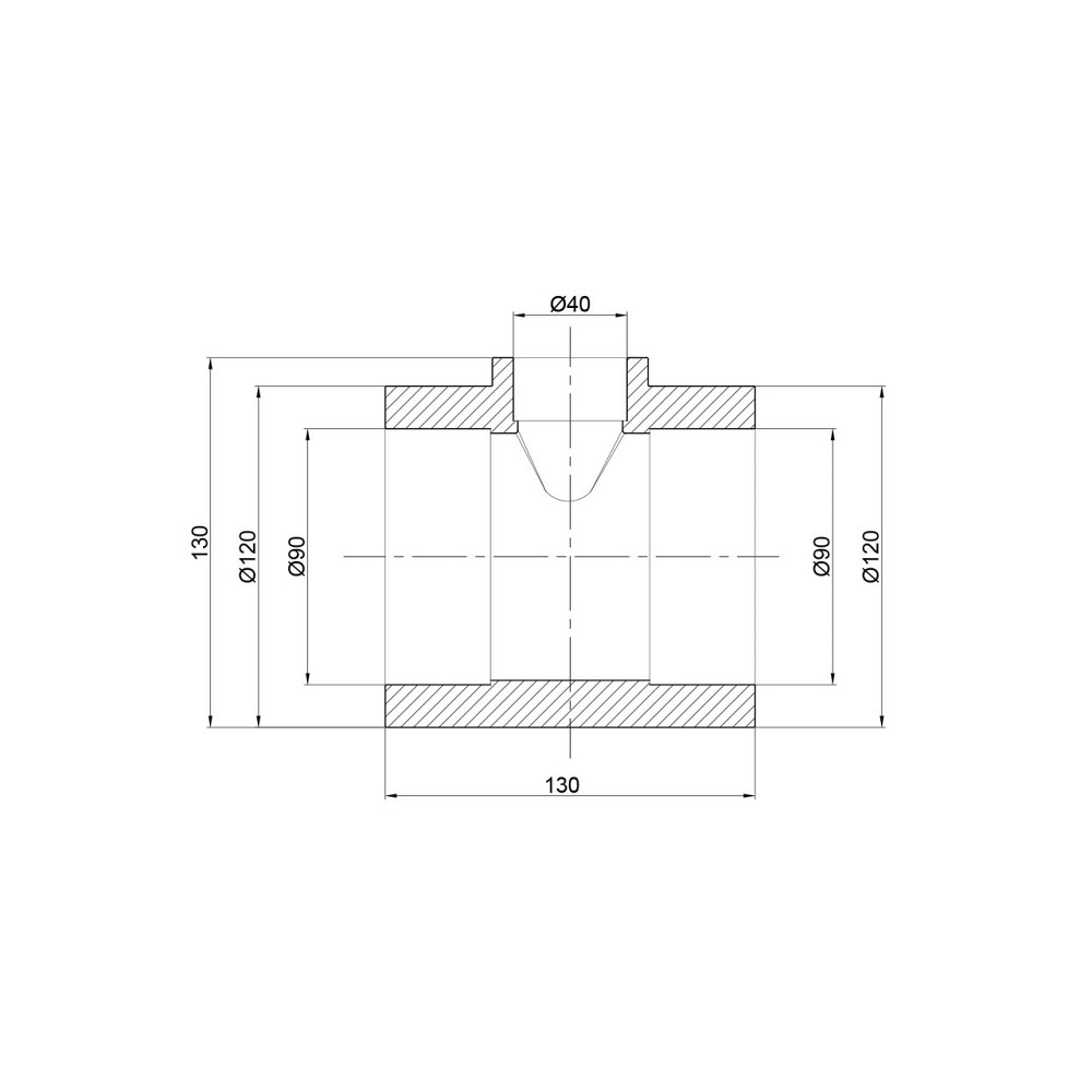 Тройник PPR Thermo Alliance 90х40х90 Киев - изображение 2
