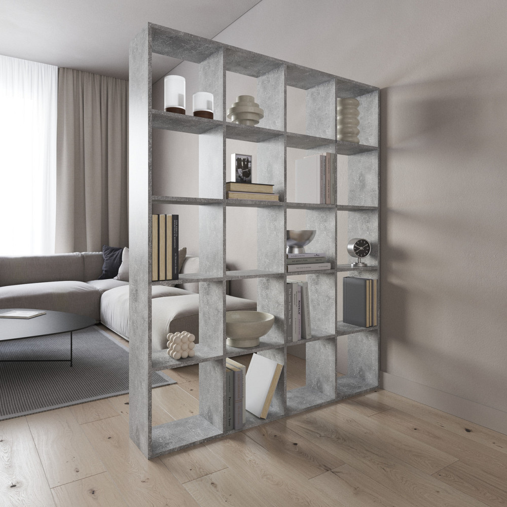 Стелаж VAYS M-3, книжкова полиця на 20 комірок, ЛДСП, 143×29×178 см - для дому, офісу, дитячої або вітальні Львів - фото 4