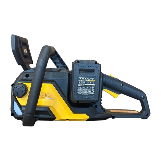 Пила ланцюгова акумуляторна Zegor CSPB-21BL-16 PROFESSIONAL : шина 405 мм (акум 2шт-21V 4.0Ah і зарядка) Київ - фото 4