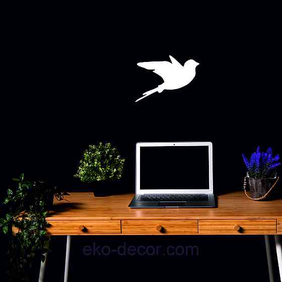 Декоративне настінне Панно «Пташка» Декор на стіну(ціна за 1шт) 20*14 см, Білий Київ