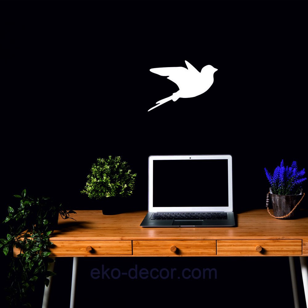 Декоративне настінне Панно «Пташка» Декор на стіну(ціна за 1шт) 20*14 см, Білий Київ - фото 2