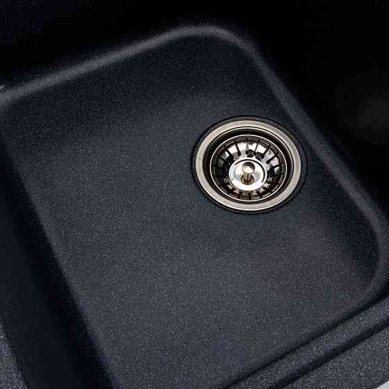 Гранітна мийка для кухні Platinum 7950 Equatoria матова Антрацит Коломия