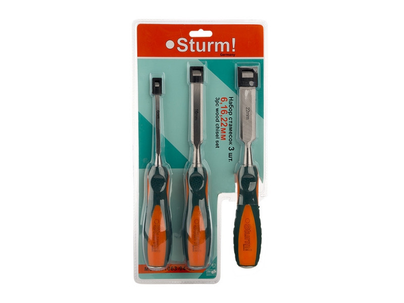 Набор стамесок 6,16,22мм Sturm 1063-04-S3 (читать описание) Ровно - изображение 3