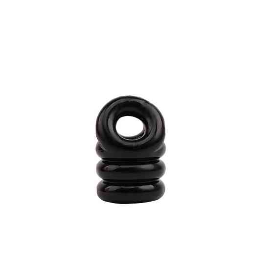 Эрекционное кольцо Chisa GK Power Triangle++ Ring с утяжкой на мошонку, черное Sex Aura Киев