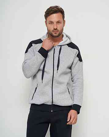 Мужской теплый костюм на молнии со штанами - Байка с начёсом Tom John 93399 XXL Киев