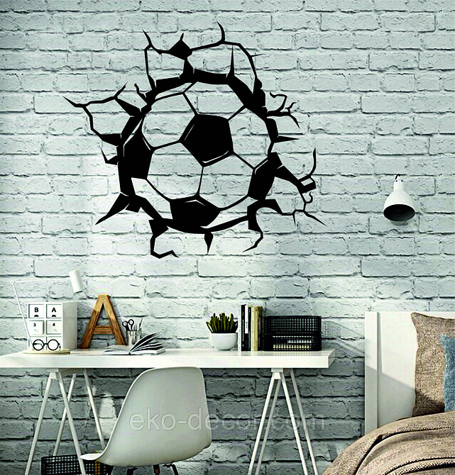 Декоративне настінне Панно  «М'яч» , Декор на стіну 90*81 см., Чорний Київ - фото 7