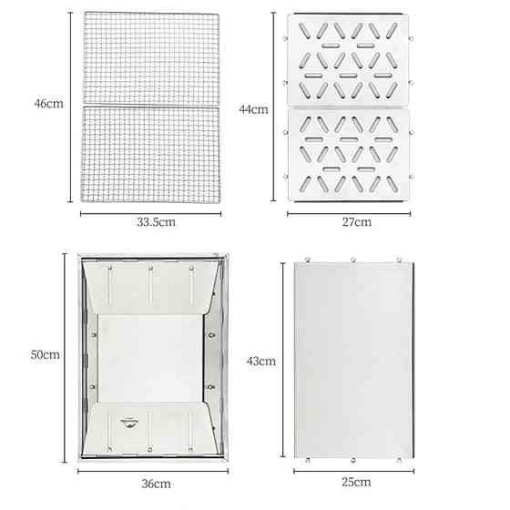 Гриль портативний Naturehike Picnic BBQ Grill NH20CJ006, р-р L, сталь Рівне