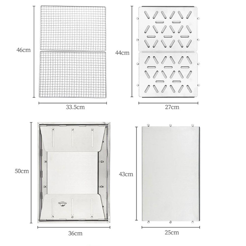 Гриль портативний Naturehike Picnic BBQ Grill NH20CJ006, р-р L, сталь Рівне - фото 2