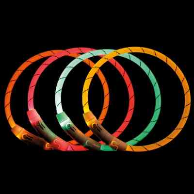 Нашийник для тварин Trixie світиться з USB M-L 45 см/7 мм зелений (4053032127012) Вінниця