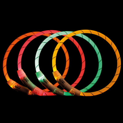 Ошейник для животных Trixie светящийся с USB M-L 45 см/7 мм зеленый (4053032127012) Винница - изображение 4