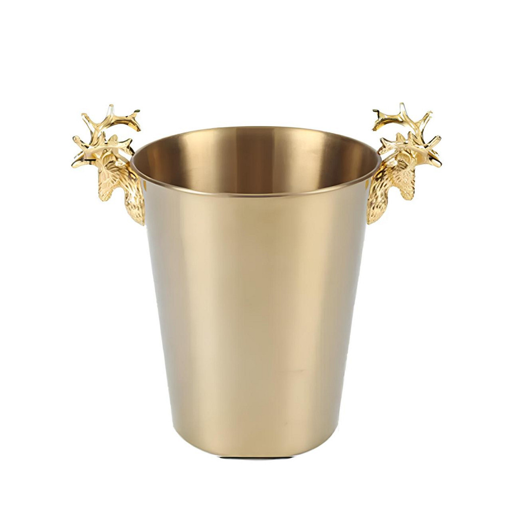 Кулер RESTEQ 5л из нержавеющей стали для охлаждения бутылок, подставка под алкоголь, золотого цвета Киев - изображение 1