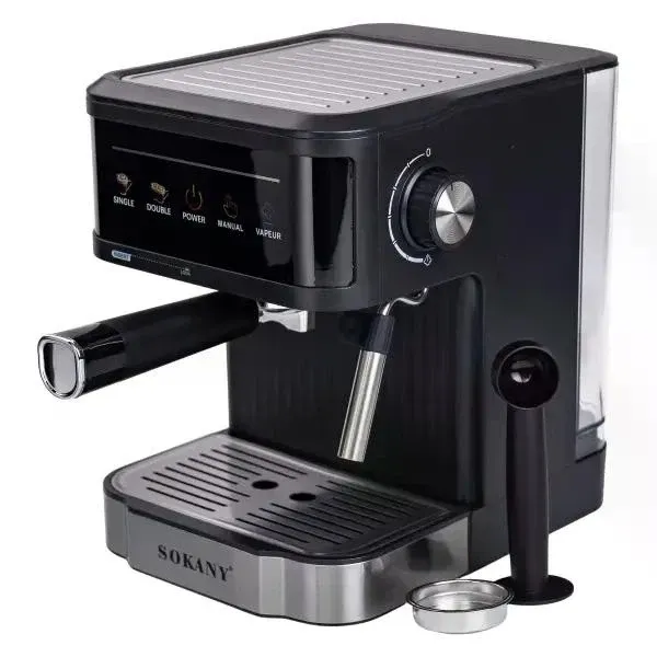 Рожковая кофеварка эспрессо Sokany SK-04025 20 бар: кофемашина с капучинатором, 1.8 л, подогрев чашек, 20бар Одесса - изображение 7