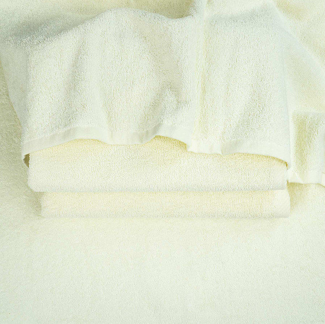 Бавовняний рушник для обличчя GM Textile 50х90см 400г/м2 (Молочний) Суми - фото 5
