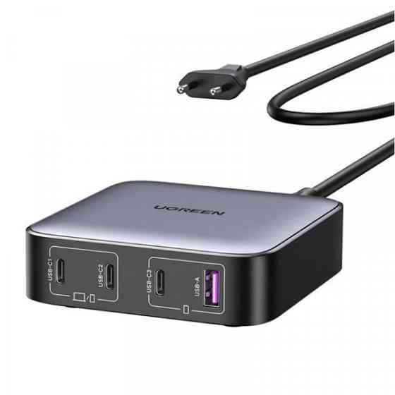 Зарядний пристрій 4xUSB 100W GaN (3хUSB-C+USB-A) Nexode Series чорний CD328 Ugreen (90928) Киев