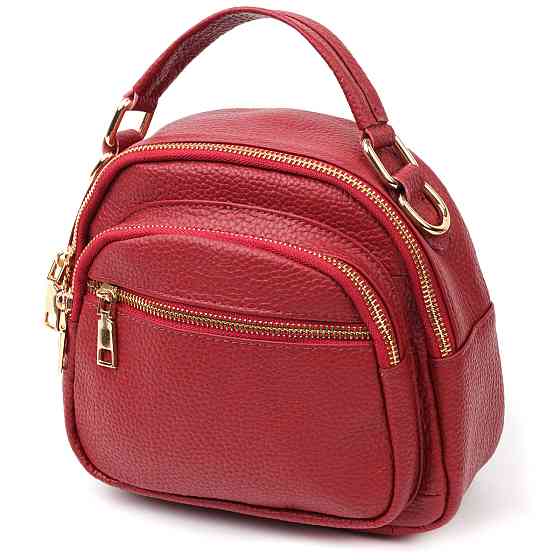Стильная женская сумка Vintage 20689 Красная Киев