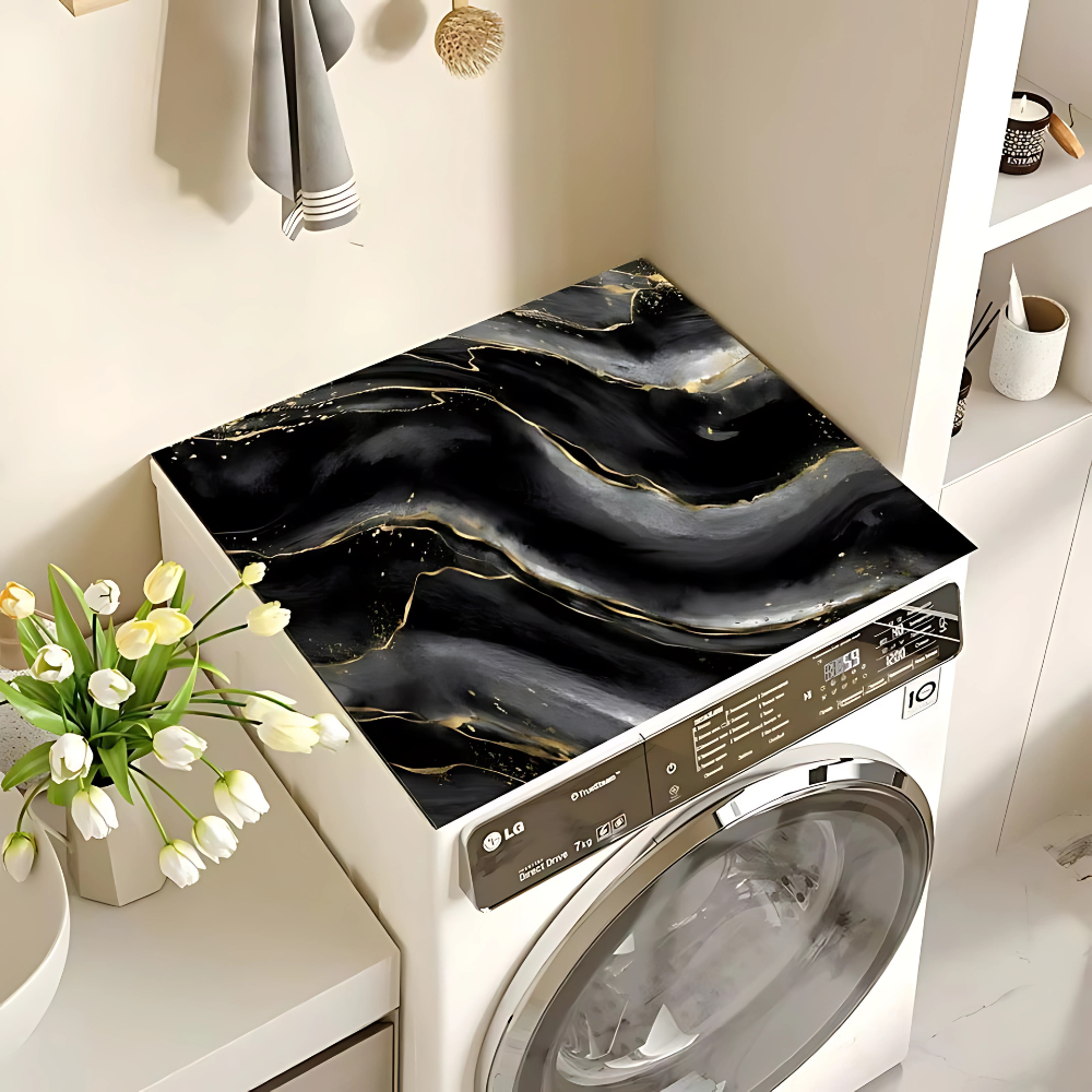 Килимок на пральну машину захисний для побутової техніки абсорбуючий, гумовий, 60х60 см "мармур" Кам'янець-Подільський - фото 1