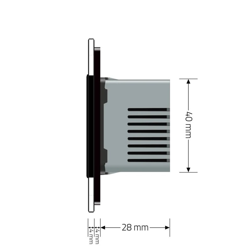 Терморегулятор (термостат) сенсорний програмований для електричної теплої підлоги LIVOLO чорний, матова скляна рамка Коломия - фото 7