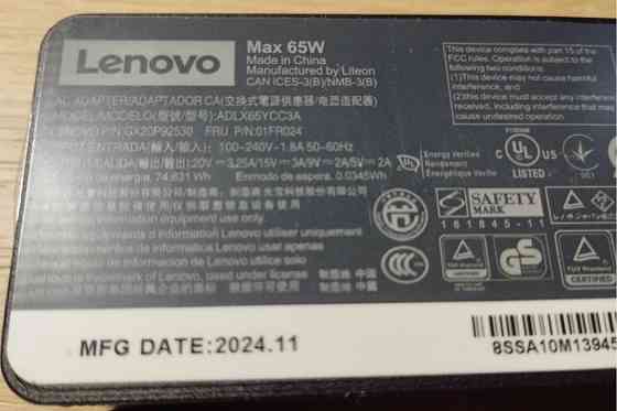 Зарядний пристрій Lenovo USB Type-c 65вт. Нове. Київ