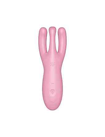 Кліторальний смарт-вібратор Satisfyer Threesome 4 Pink з трьома пальчиками Sex Aura Київ