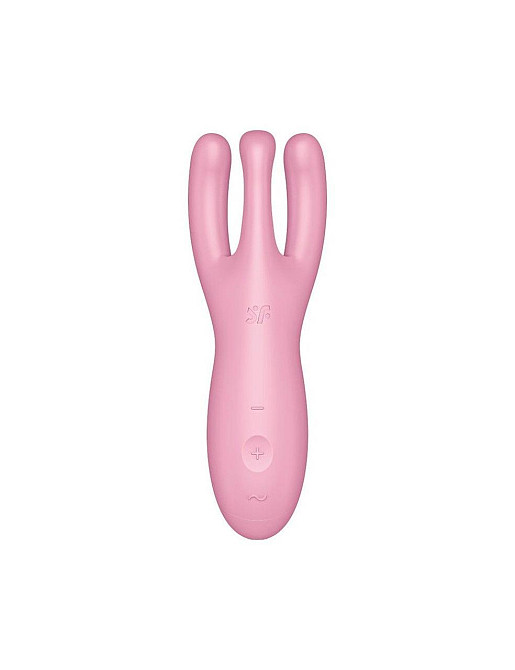 Кліторальний смарт-вібратор Satisfyer Threesome 4 Pink з трьома пальчиками Sex Aura Київ - фото 2