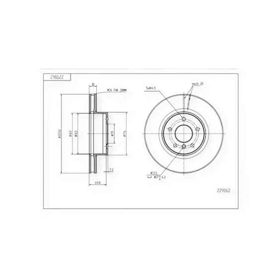 Диск BMW 5 (E60) (2003-) передний (324x30mm) тормозной Мукачево