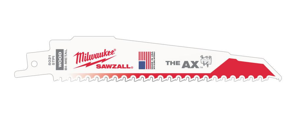 Полотно для шабельних пил AX FANG TIP MILWAUKEE, 150/5,0мм, (5шт), (деревина з цвяхами) Одесса - изображение 2