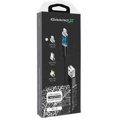 Дата кабель USB 2.0 AM to Lightning Magnet Grand-X (MG-01L) Винница