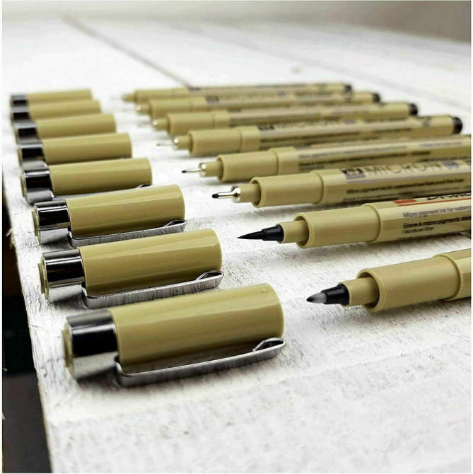 Набір лінерів PIGMA MICRON 6шт + 1 лінер-пензель Pigma Brush + PIGMA Micron PN В ПОДАРУНОК Sakura Київ - фото 8