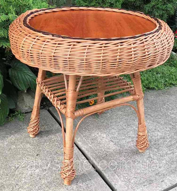 Журнальный стол из лозы (50*50) Киев - изображение 8