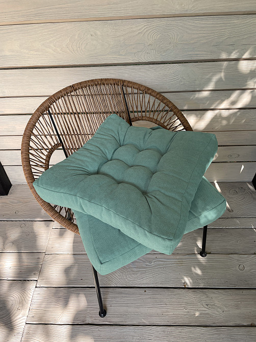 Подушка для стульев (50x50х8 см) Decorator Соро цвет бирюзовый 84-051 Киев - изображение 5