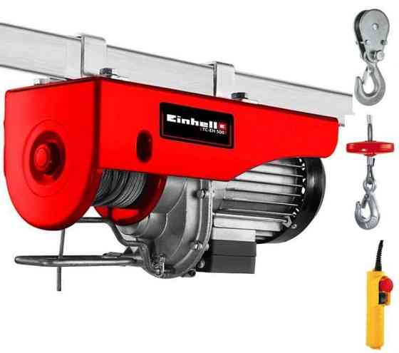 Электрический тельфер (подъемник) Einhell TC-EH 500-18 : 1000 Вт, 500кг макс., 8м лебедка (2255145) Киев