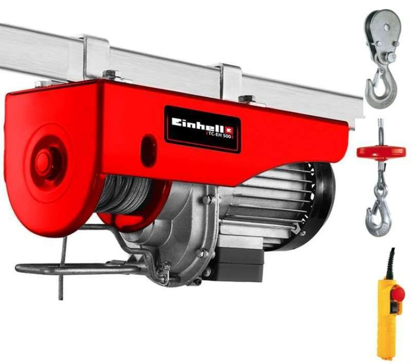 Электрический тельфер (подъемник) Einhell TC-EH 500-18 : 1000 Вт, 500кг макс., 8м лебедка (2255145) Киев - изображение 1