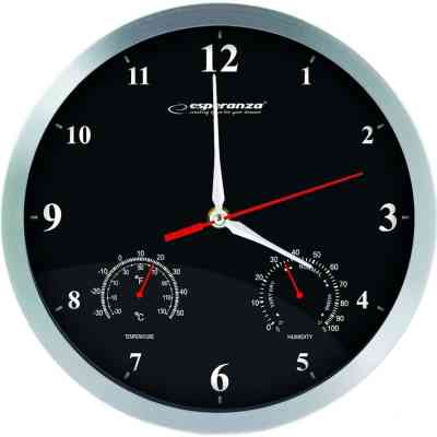 Настенные часы Esperanza Wall Clock Washington 30 см Black (EHC008K) Винница