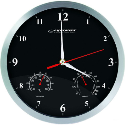 Настенные часы Esperanza Wall Clock Washington 30 см Black (EHC008K) Винница - изображение 1