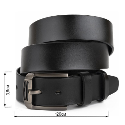 Ремень Vintage Мужской Черный (20314) Винница - изображение 3