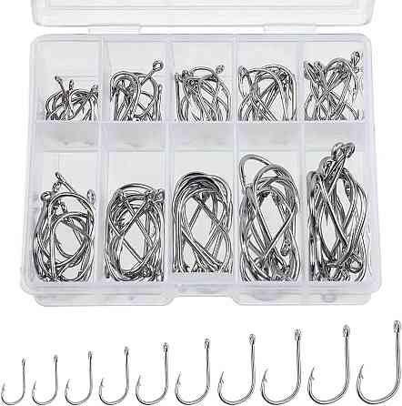 Набір риболовних гачків 100 шт, сріблясті Київ