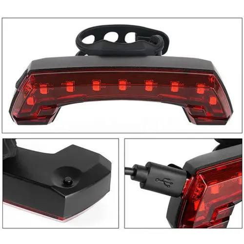 Ліхтар велосипедний з поворотниками BG-806-11SMD, ЗУ micro USB, вбудований акумулятор, дзвінок Бровари - фото 3