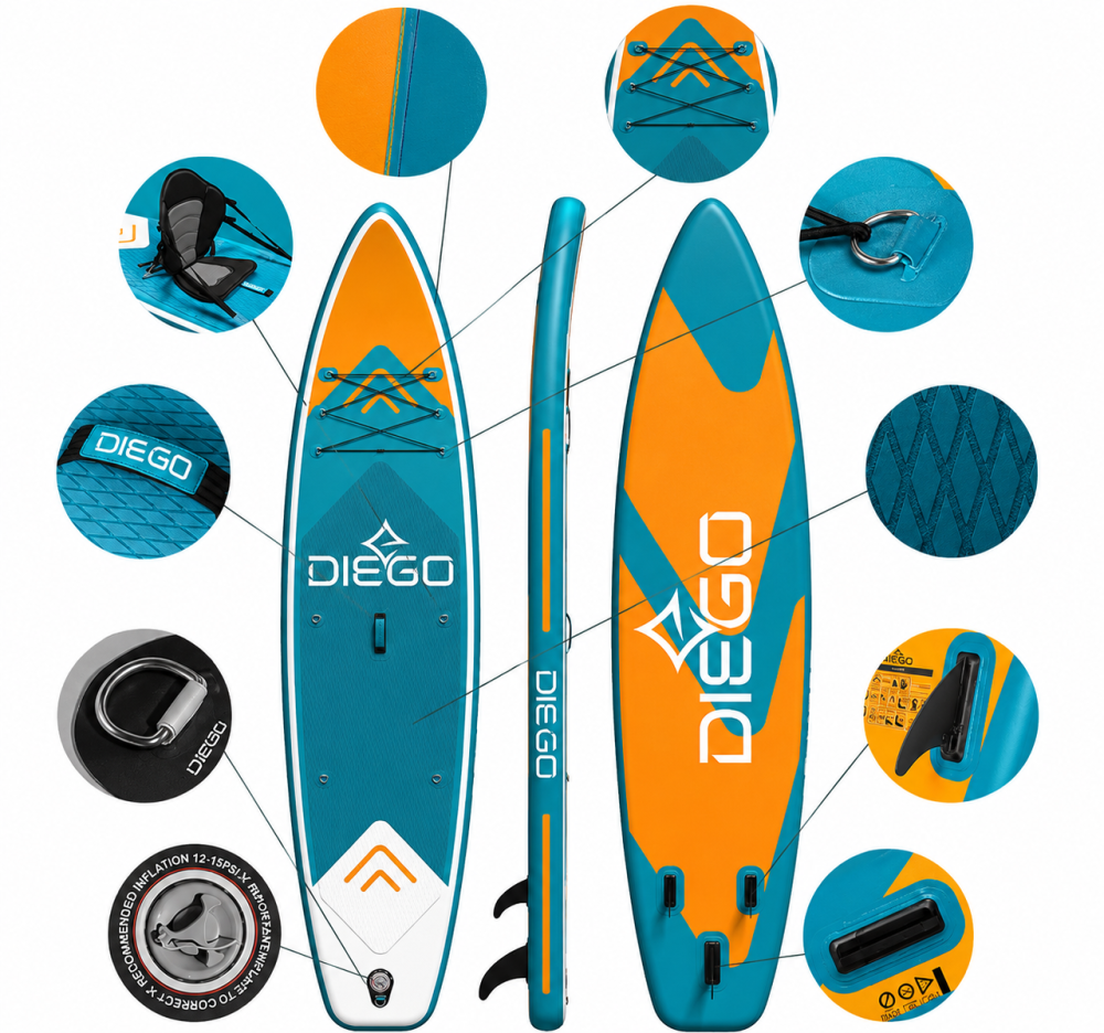 Надувна SUP-дошка для плавання 320см Diego Київ - фото 3