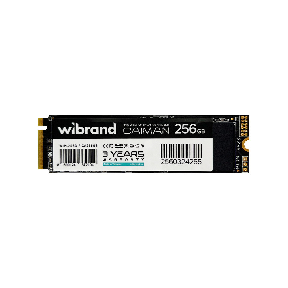 SSD диск накопичувач M.2 Wibrand Caiman 256GB NVMe 2280 PCIe 3.0 3D NAND WIM.2SSD диск накопичувач / CA256GB Одеса - фото 3
