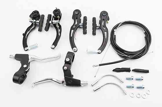 Гальмо V-brake 115мм (2 колеса) з ручками, тросами, чорне PC/ST Киев