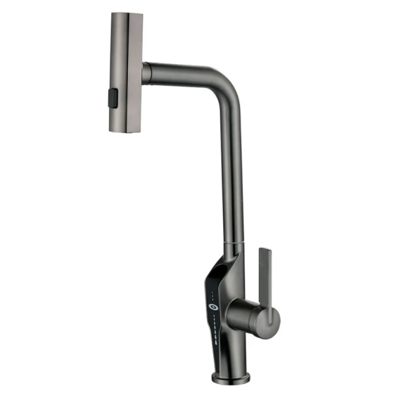 Кухонний змішувач Mixxus FALCON 014 GRAPHITE з висувною лійкою, 4 режими та індикатором температури Харків